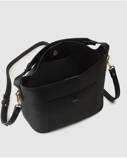 El Corte Inglés Small Black Hobo Bag With Zip in Black - Lyst