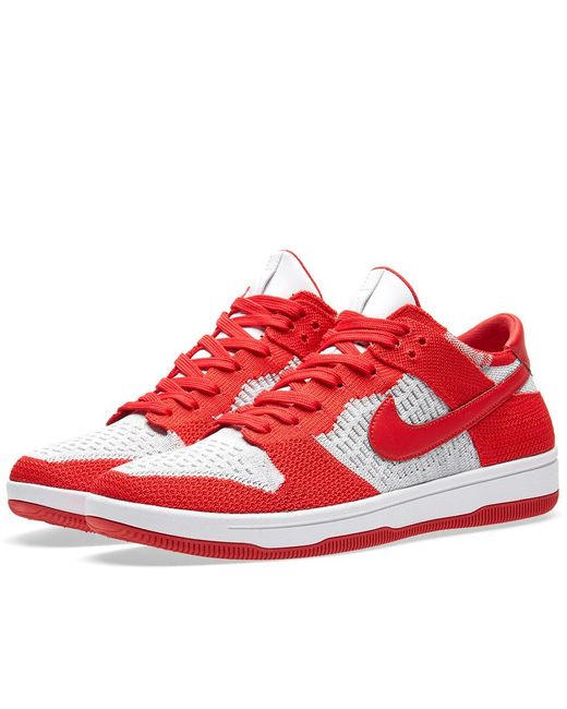 nike dunk low flyknit red