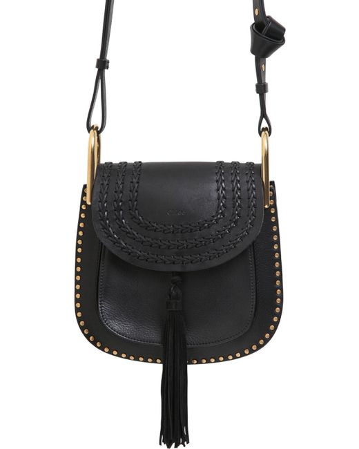 Chlo Hudson Small Leather Shoulder Bag in Black (black height ...