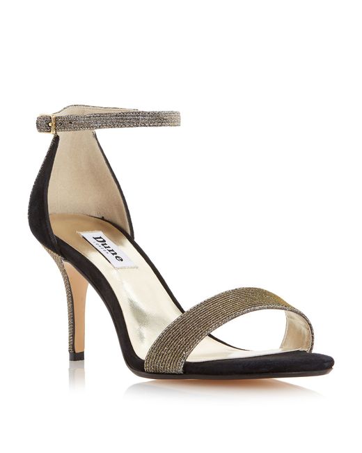 Gold sandals mid heel