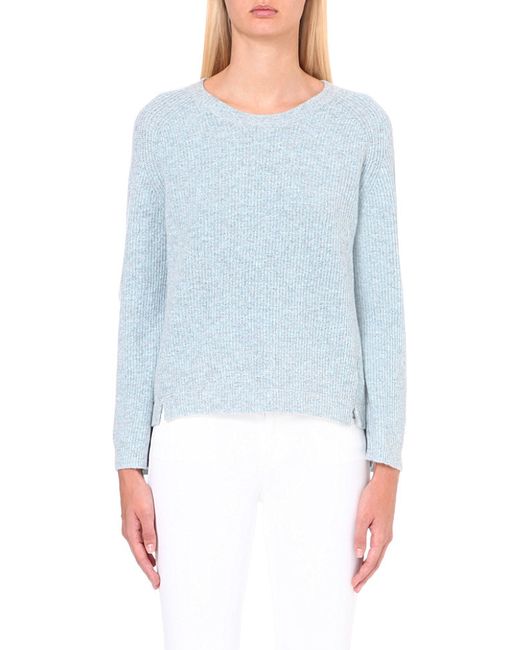 J brand Burlington Knitted Jumper in Blue (Heather atmosphere) | Lyst