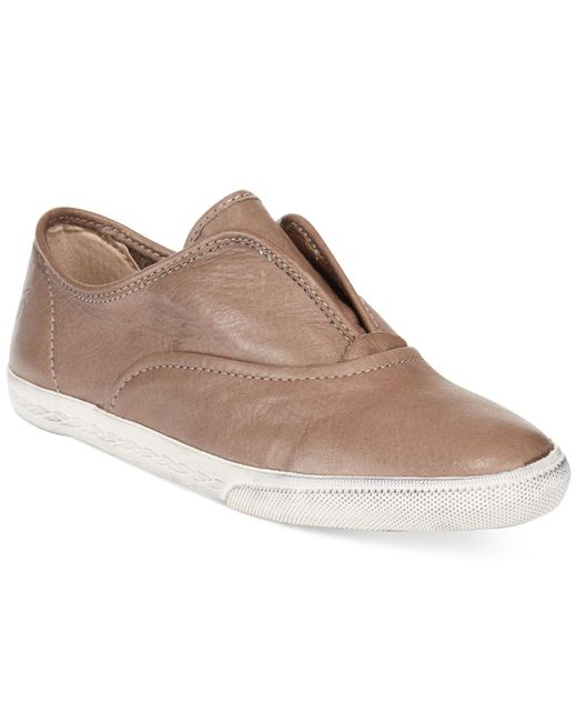 Frye Women's Mindy Slipon Sneakers in Brown Lyst