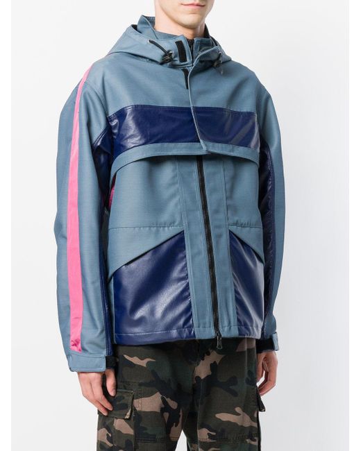 Men Empiècements Valentino For Vent À Texturés Blue Coupe Lyst BUqvf