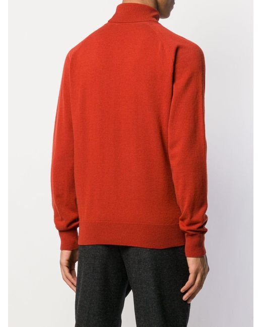 AMI Turtleneck Sweater in Orange for Men - Lyst