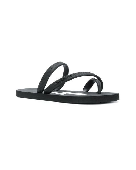 Lyst - Neil Barrett Lightning Bolt Flip Flops in Black - Save 2%