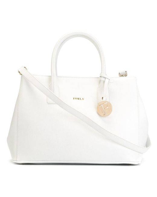 Furla Medium 'linda' Tote in White | Lyst