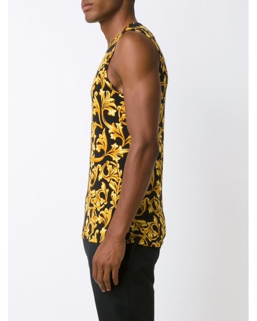 Versace 'barocco' Print Tank Top in Black for Men Save 77 Lyst