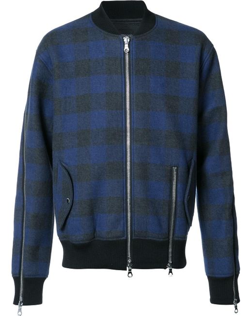 Mostly heard rarely seen Plaid Bomber Jacket in Black for Men | Lyst