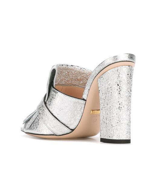 gucci silver mule