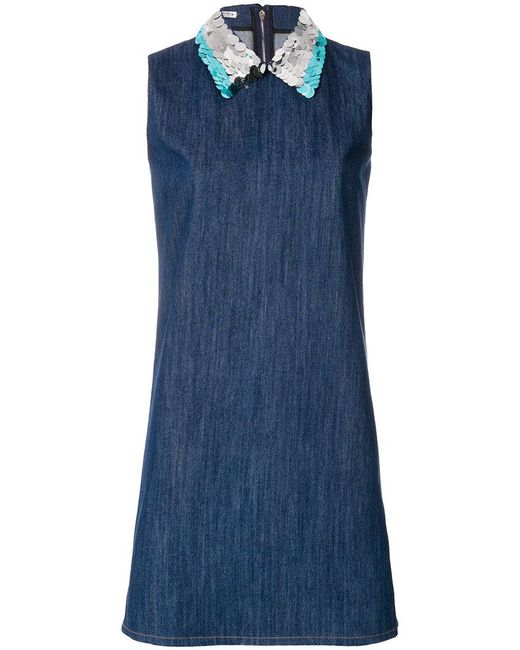 miu miu blue dress