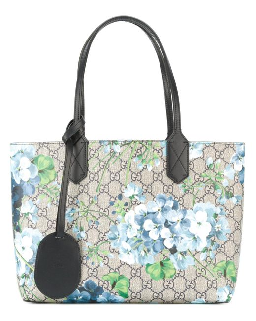 Gucci Reversible Gg Bloom Tote Bag in Blue | Lyst