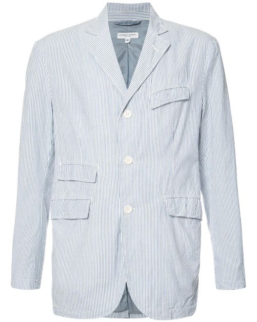Engineered garments Seersucker Stripe Blazer in Blue for Men | Lyst