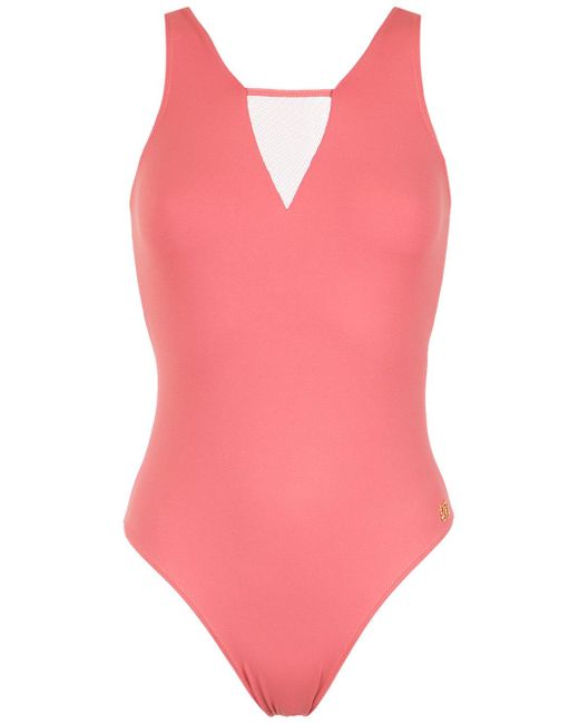 Brigitte bardot Panelled Swimsuit in Pink | Lyst