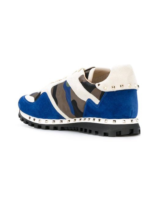 valentino trainers yellow camo