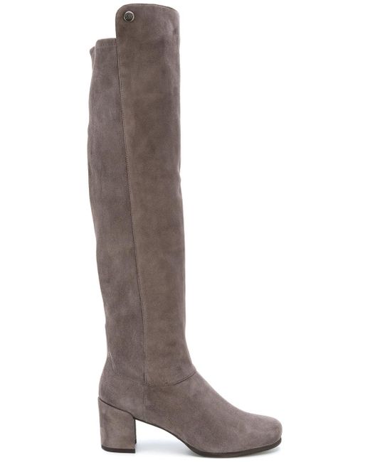 stuart weitzman grey knee high boots