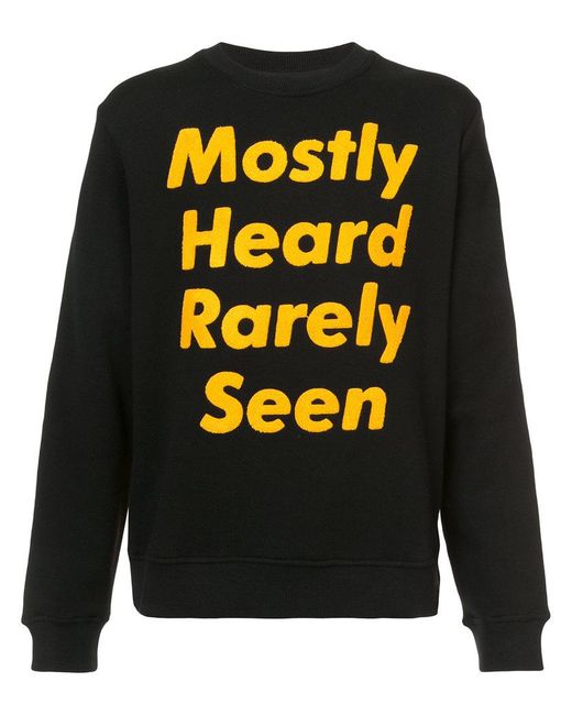 Mostly heard rarely seen Logo Print Sweatshirt in Black for Men | Lyst