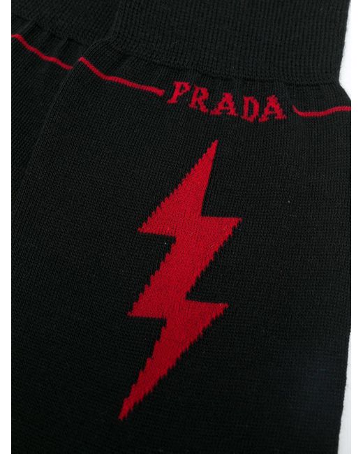 prada lightning bolt sneakers