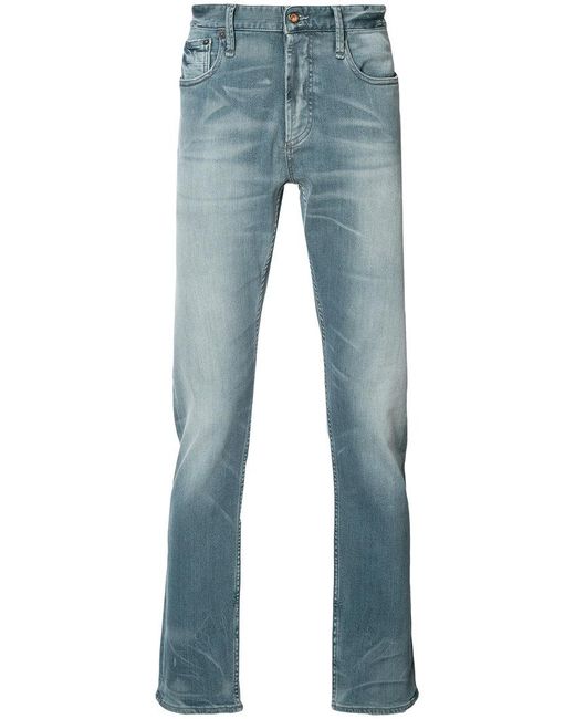 Lyst - Denham Faded Effect Jeans in Blue for Men