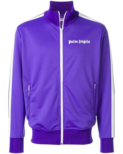 Lyst - Palm Angels Zipped Up Track Jacket in Purple for Men