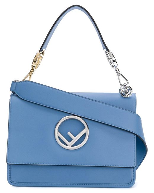 Lyst - Fendi Kan I F Shoulder Bag in Blue