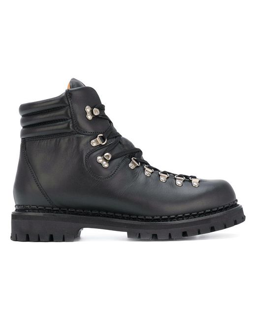 Lyst - Gucci Web Bee Hiking Boots in Black for Men