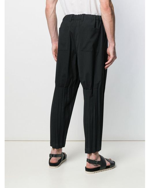 Issey Miyake Pleated Leg Trousers in Black for Men - Lyst