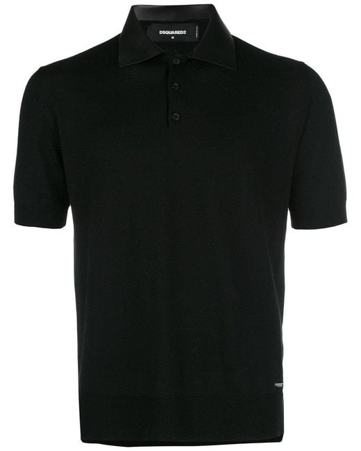 black fitted polo shirts