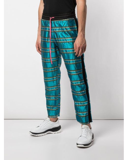 plaid track pants