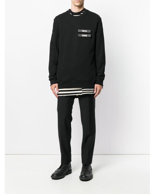 Homme Pour Patchs Noir Sweat À Barrett En Coloris Neil Imprimés Lyst qHPxwg0