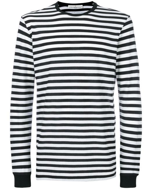 Lyst - Golden Goose Deluxe Brand Striped Long Sleeve T-shirt in Black ...