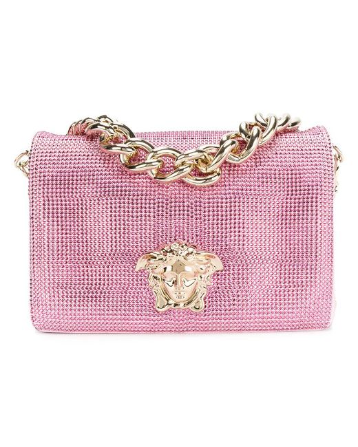 Lyst Versace Embellished Sultan Bag in Pink