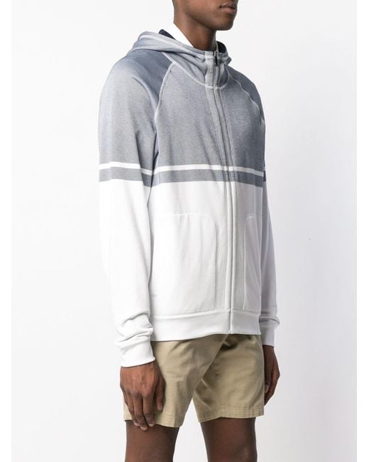 Z Zegna Contrast Zipped Hoodie in White for Men - Lyst