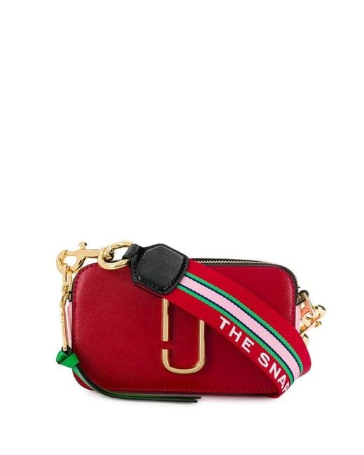 Marc Jacobs Snapshot Textured-leather Shoulder Bag in Red - Save 18% - Lyst