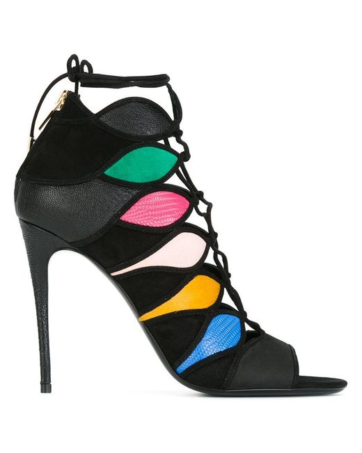 Lyst - Ferragamo Colour Block Sandals in Natural - Save 41%