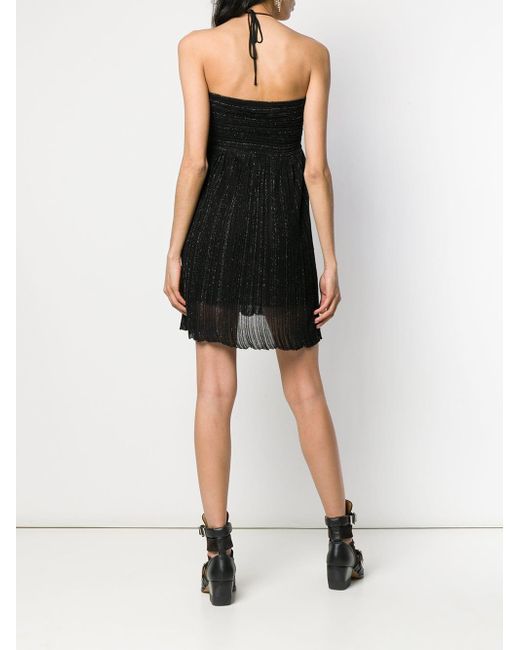 Isabel Marant Pleated Cocktail Dress in Black - Lyst