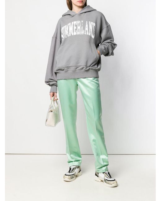 Lyst - MM6 by Maison Martin Margiela Straight Leg Trousers in Green