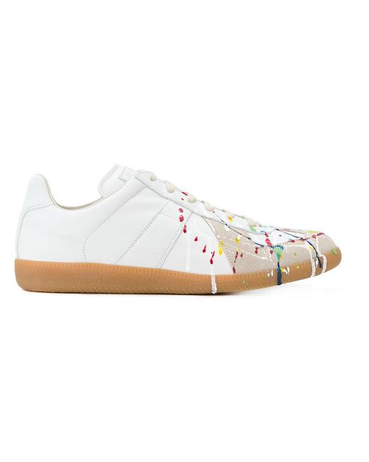 Lyst - Maison margiela Paint Splatter Sneakers in White
