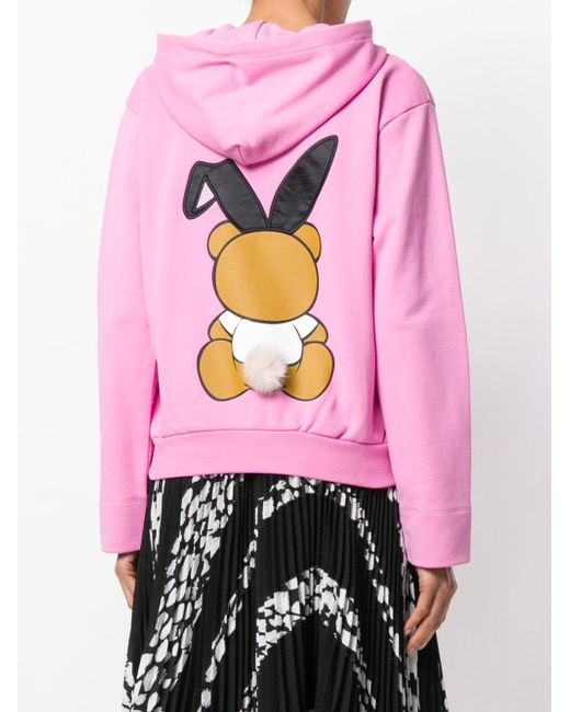 Moschino Playboy Toy Hoodie in Pink - Lyst