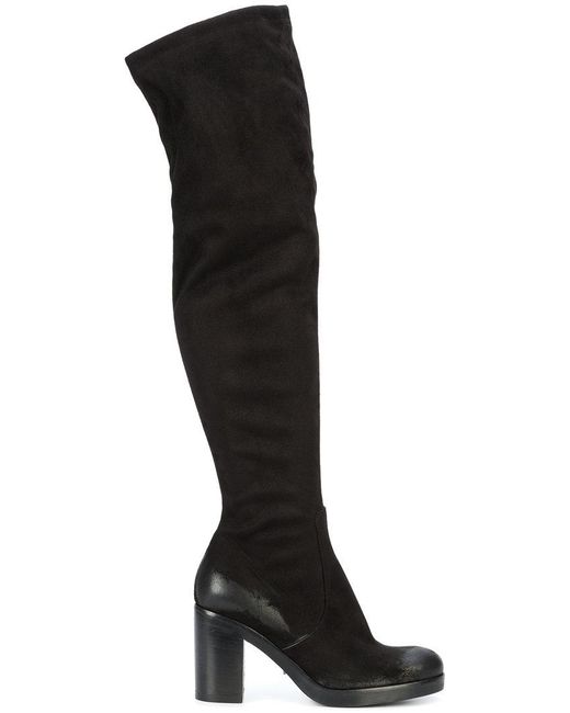 Lyst Chuckies New York Thighhigh Boots in Black Lyst Chuckies New York Thighhigh Boots in Black