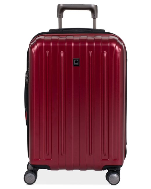 Delsey Closeout! Helium Titanium 21&quot; Carry On Expandable Hardside Spinner Suitcase in Red for ...