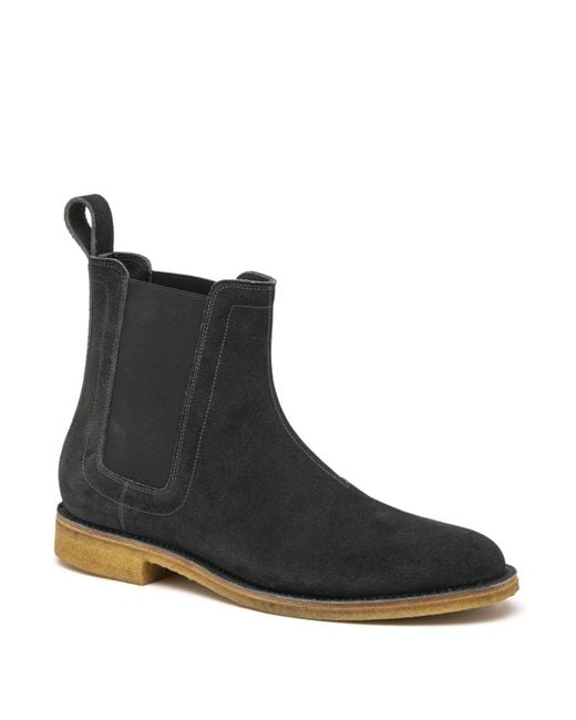 dark grey suede chelsea boots