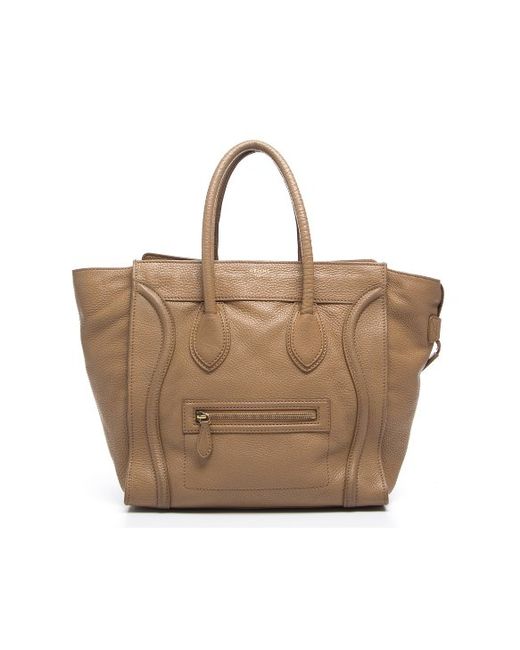 celine luggage leather bowling bag