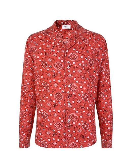 red bandana long sleeve shirt