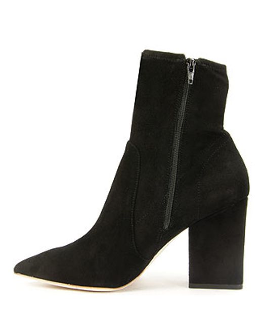 loeffler randall suede bootie in black lyst loeffler randall suede bootie in black lyst