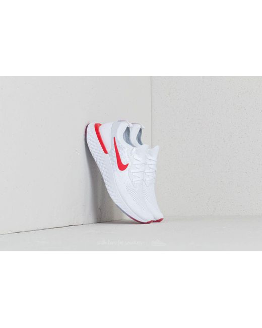 nike epic react flyknit 2 white racer blue