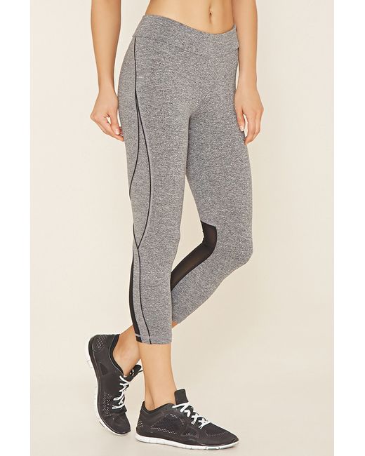 forever 21 active mesh panel in gray charcoal black lyst forever 21 active mesh panel in gray charcoal black lyst