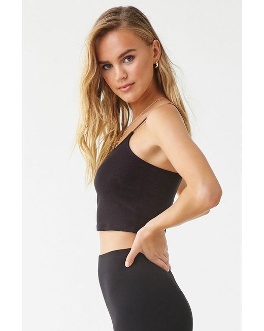 ribbed cropped cami top