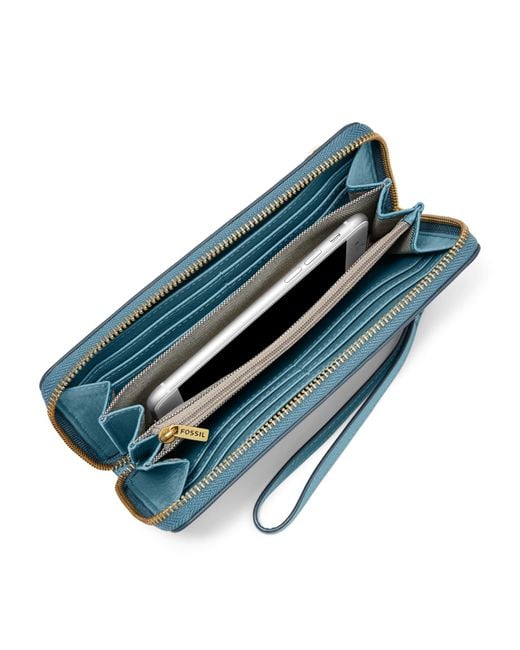 logan rfid zip around clutch