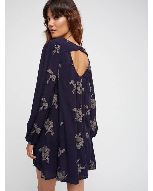 Free people Embroidered Austin  Dress  in Blue Lyst