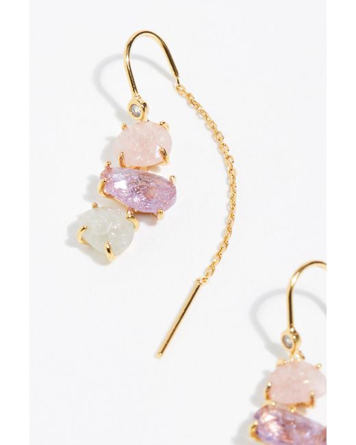 Lyst Free People Tai Opal Threader Earrings By Jewelry In Pink Free People Pink Tai Opal Threader Earrings By Jewelry Lyst
